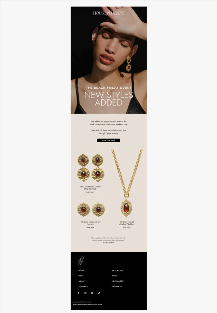 BLACK FRIDAY New Styles Added e-blast Nov 28